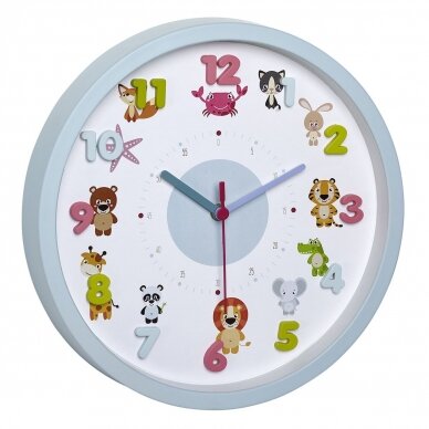 Vaikiškas sieninis laikrodis TFA LITTLE ANIMALS
