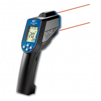 Bekontaktis Infraraudonųjų spindulių termometras SU METROLOGINE PATIKRA TFA SCANTEMP 490 (nuo -60°C iki +1000°C)