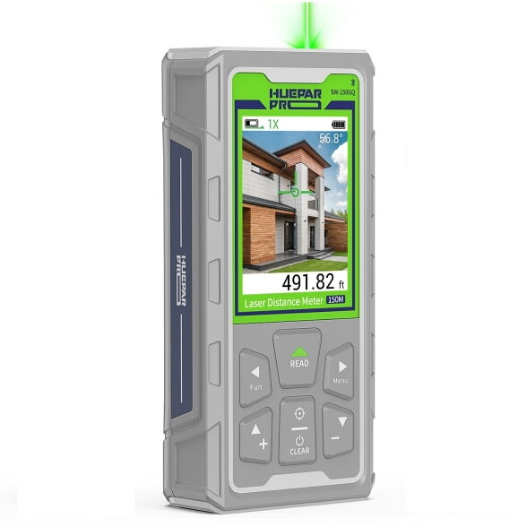 Huepar SW-150GQ lazerinis atstumo matuoklis  su metrologine patikra (matavimo ribos (0... 10) m)