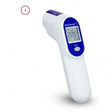 Bekontaktis Infraraudonųjų spindulių termometras ETI RayTemp 3 (nuo -60°C iki 500°C)