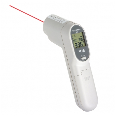 Infraraudonųjų spindulių termometras SU METROLOGINE PATIKRA TFA SCANTEMP 410 (nuo -60°C iki 500°C)