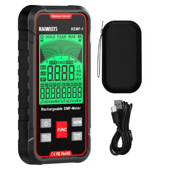 KAIWEETS KEMF-1 elektromagnetinio lauko (EMF) matuoklis