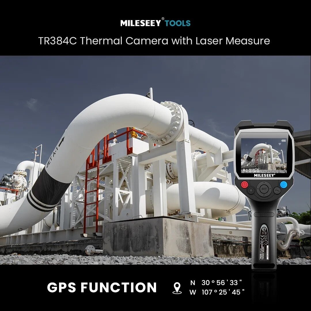 MILESEEY TR384C profesionalus termovizorius su GPS ir lazeriniu atstumo matuokliu, 384 × 288 px, –20…+550 °C 8