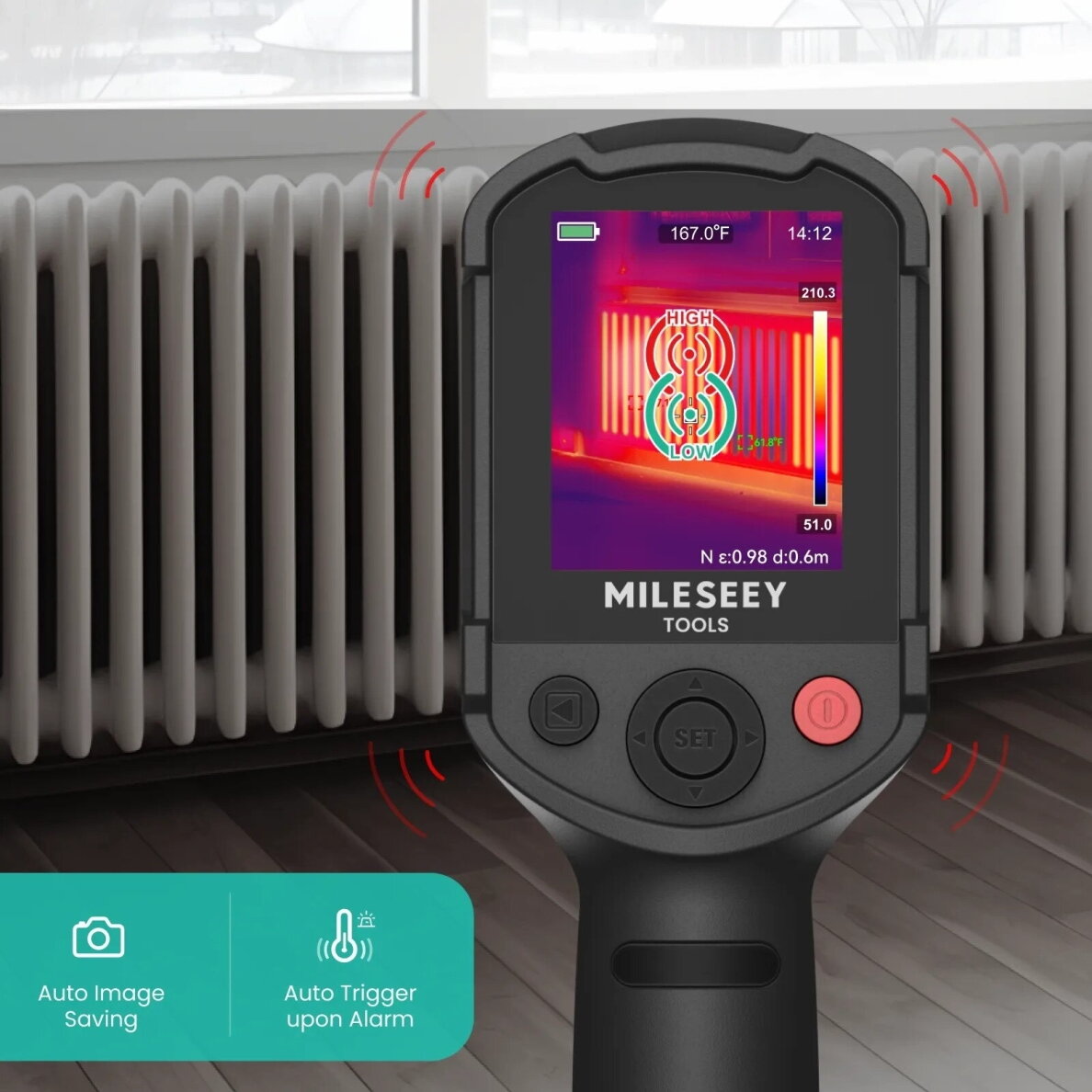 MILESEEY TR20 Pro termovizorius su dviguba kamera, 320 × 240 px, –20…+550 °C, 50 Hz 2