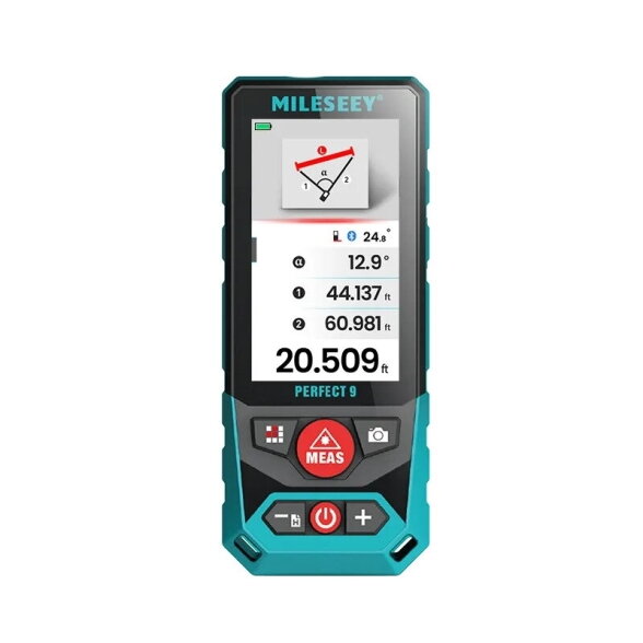 MILESEEY P9 lazerinis atstumo matuoklis su 4× kamera ir P2P, 300 m su stovu  su metrologine patikra (matavimo ribos (0... 10) m)