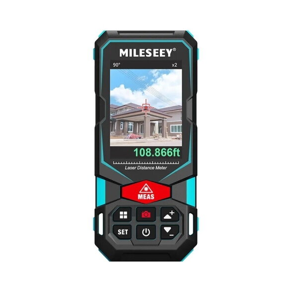 MILESEEY S7 lazerinis atstumo matuoklis su kamera, P2P ir Bluetooth, iki 100 m su metrologine patikra (matavimo ribos (0... 10) m)
