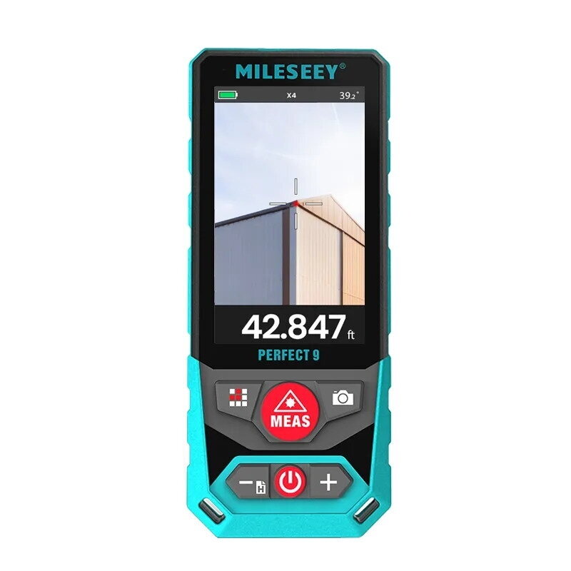 MILESEEY P9 lazerinis atstumo matuoklis su 4× kamera ir P2P, 300 m su stovu 2