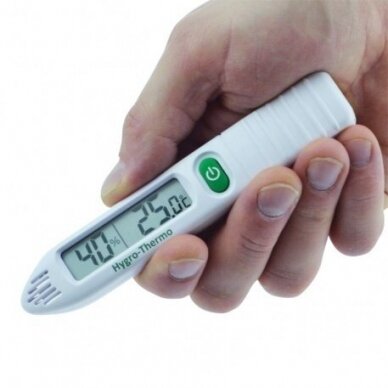 Nešiojamas termometras-higrometras oro temperatūrai matuoti su METROLOGINE PATIKRA ETI 810-190 2