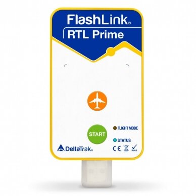 Pakuotė! Vienkartinis realaus laiko temperatūros registratorius DeltaTrak FlashLink® RTL Prime In-Transit - 20 vnt