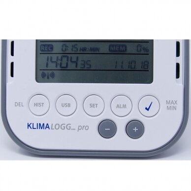 Profesionalus termometras higrometras su duomenų įrašymo funkcija KLIMALOGG PRO 30-3039