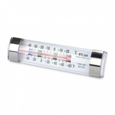Šaldytuvo-šaldiklio termometras su spiritiniu užpildu su METROLOGINE PATIKRA ETI 803-925