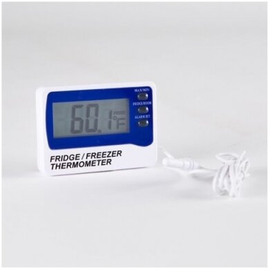 Šaldytuvo - šaldiklio termometras su vidiniu ir išoriniu sensoriais, aliarmu ir max/min funkcija ETI 810-210 2