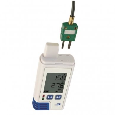 Sertifikuotas daugkartinis temperatūros registratorius TFA LOG200 TC 31-1060-02 (Pagamintas Vokietijoje)