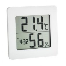 Termometras - higrometras su laikrodžiu, data ir žadintuvu TFA 30-5033-02