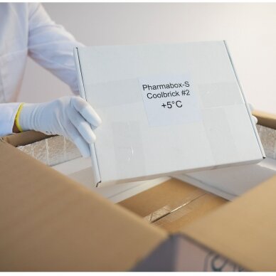 Temperatūrinė L-ii dydžio dėžė farmacijos produktams PHARMABOXES 2°C-8°C 1