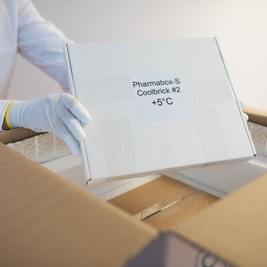 Temperatūrinė M-ii dydžio dėžė farmacijos produktams PHARMABOXES 2°C-8°C