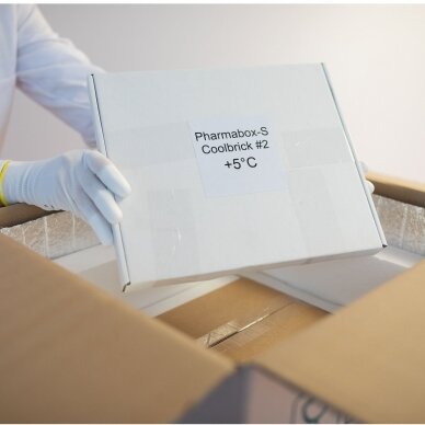 Temperatūrinė XS dydžio dėžė farmacijos produktams PHARMABOXES 2°C-8°C 2