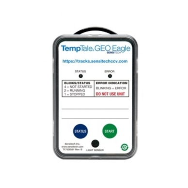 TempTale®GEO Eagle vienkartinis temperatūros, vietovės ir šviesos registratorius
