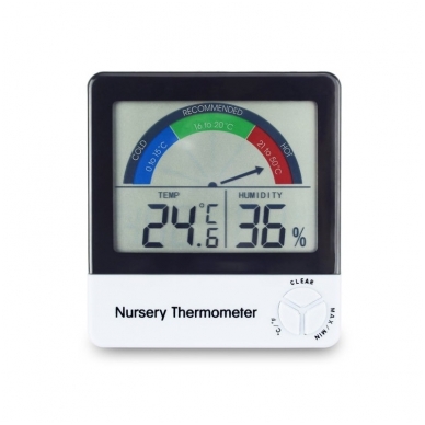 Termometras - higrometras su max/min funkcija ir komforto lygio indikatoriumi skirtas vaikų kambariui ETI 810-150