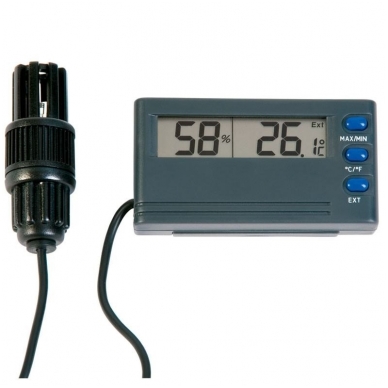 Termometras - higrometras su max/min funkcija ir aliarmu su METROLOGINE PATIKRA ETI 810-195