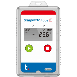 Vienkartinis realaus laiko GSM temperatūros registratorius TEMPMATE GS2T su Ni-MH baterija